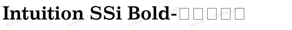 Intuition SSi Bold字体转换